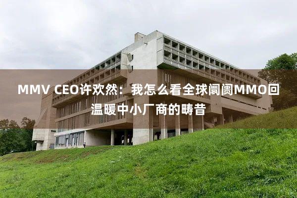 MMV CEO许欢然：我怎么看全球阛阓MMO回温暖中小厂商的畴昔