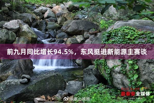 前九月同比增长94.5%，东风挺进新能源主赛谈