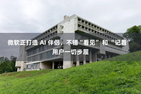 微软正打造 AI 伴侣，不错“看见” 和 “记着” 用户一切步履